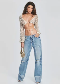Retrofete Margot Cuffed Boyfriend Jean Coastline New