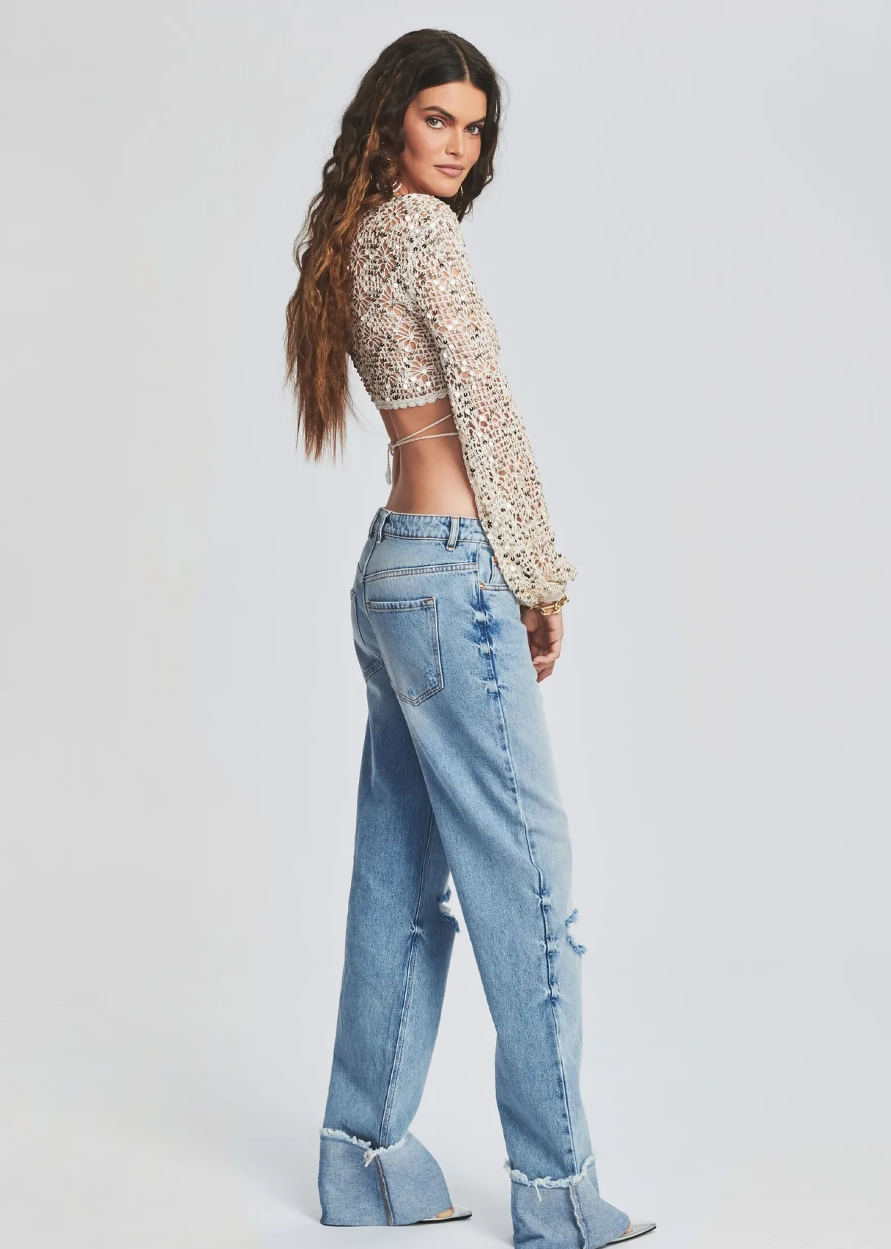 Retrofete Margot Cuffed Boyfriend Jean Coastline Discount