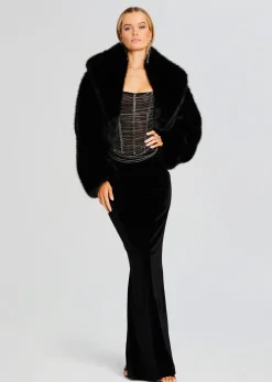 Retrofete Mariah Embellished Dress Black/Silver Shop