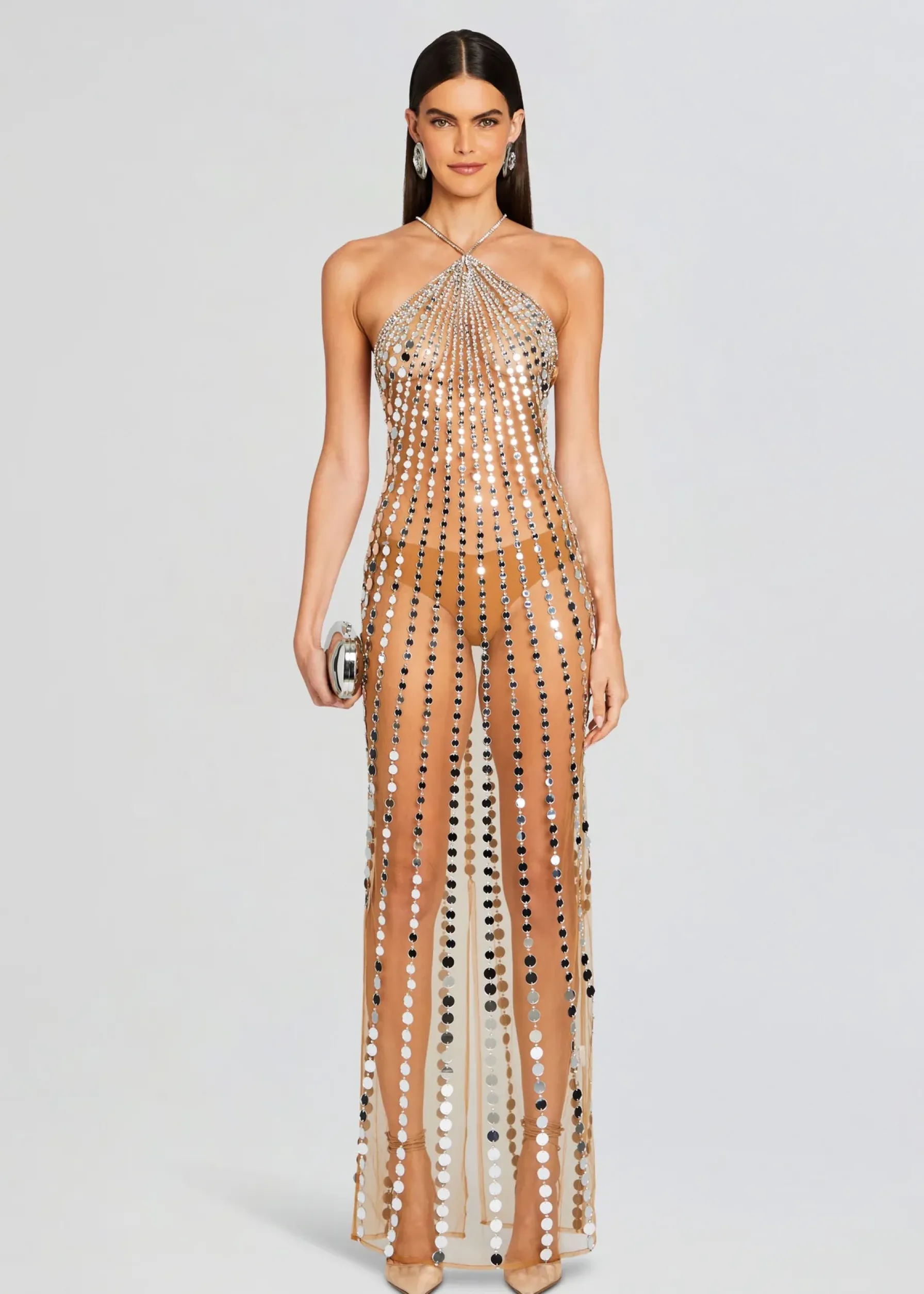 Retrofete Maris Embellished Dress Tannin Clearance