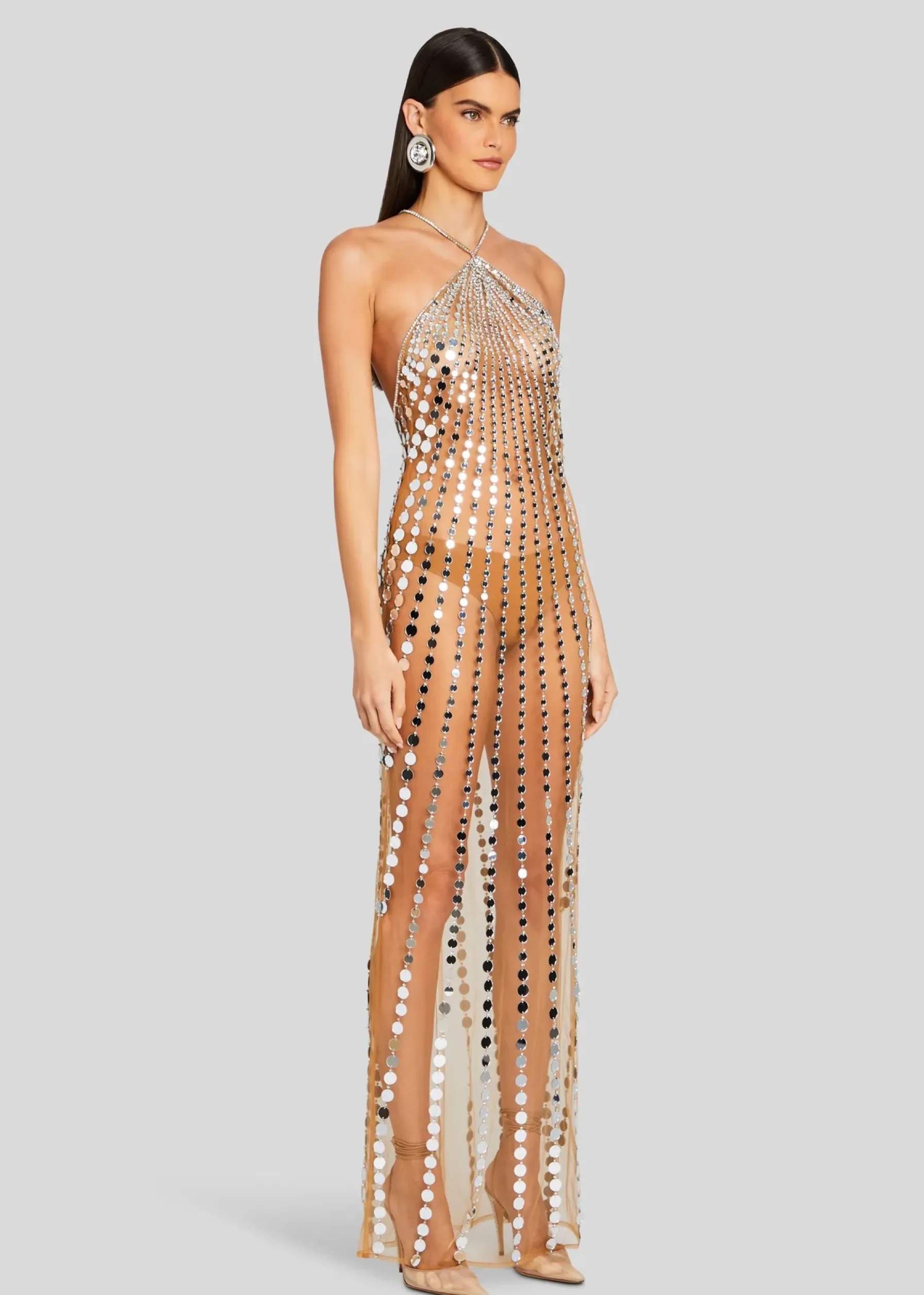 Retrofete Maris Embellished Dress Tannin Clearance