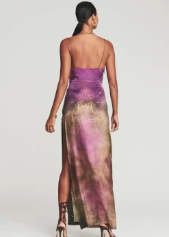 Retrofete Marlene Silk Dress Vintage Thunderstorm Clearance