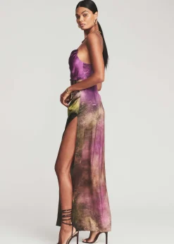 Retrofete Marlene Silk Dress Vintage Thunderstorm Best
