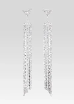Retrofete Martini Drop Crystal Earring Silver Cheap