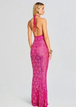Retrofete Massie Sequin Crochet Dress Paradise Pink Flash Sale