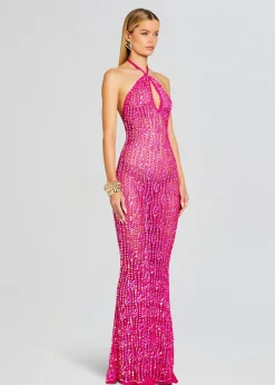Retrofete Massie Sequin Crochet Dress Paradise Pink Outlet