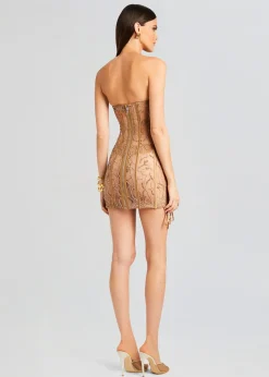 Retrofete Matilda Embellished Lace Dress Tannin Best Sale