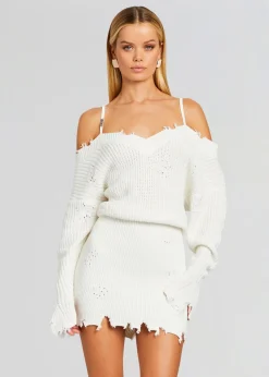 Retrofete Maude Sweater Dress Winter White Sale