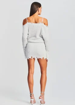 Retrofete Maude Sweater Dress Silver Clearance