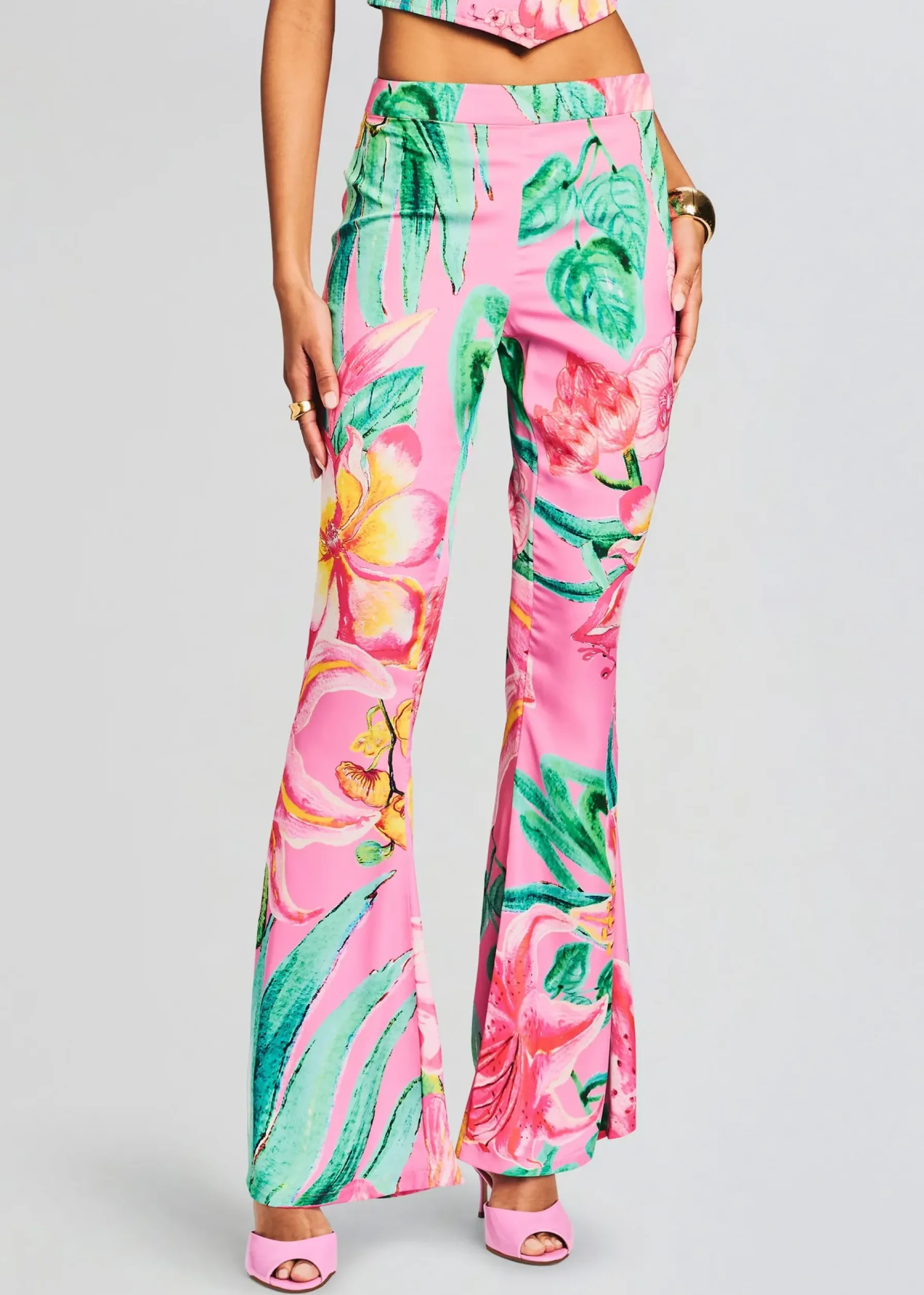 Retrofete Megan Pant Pink Floral Best Sale