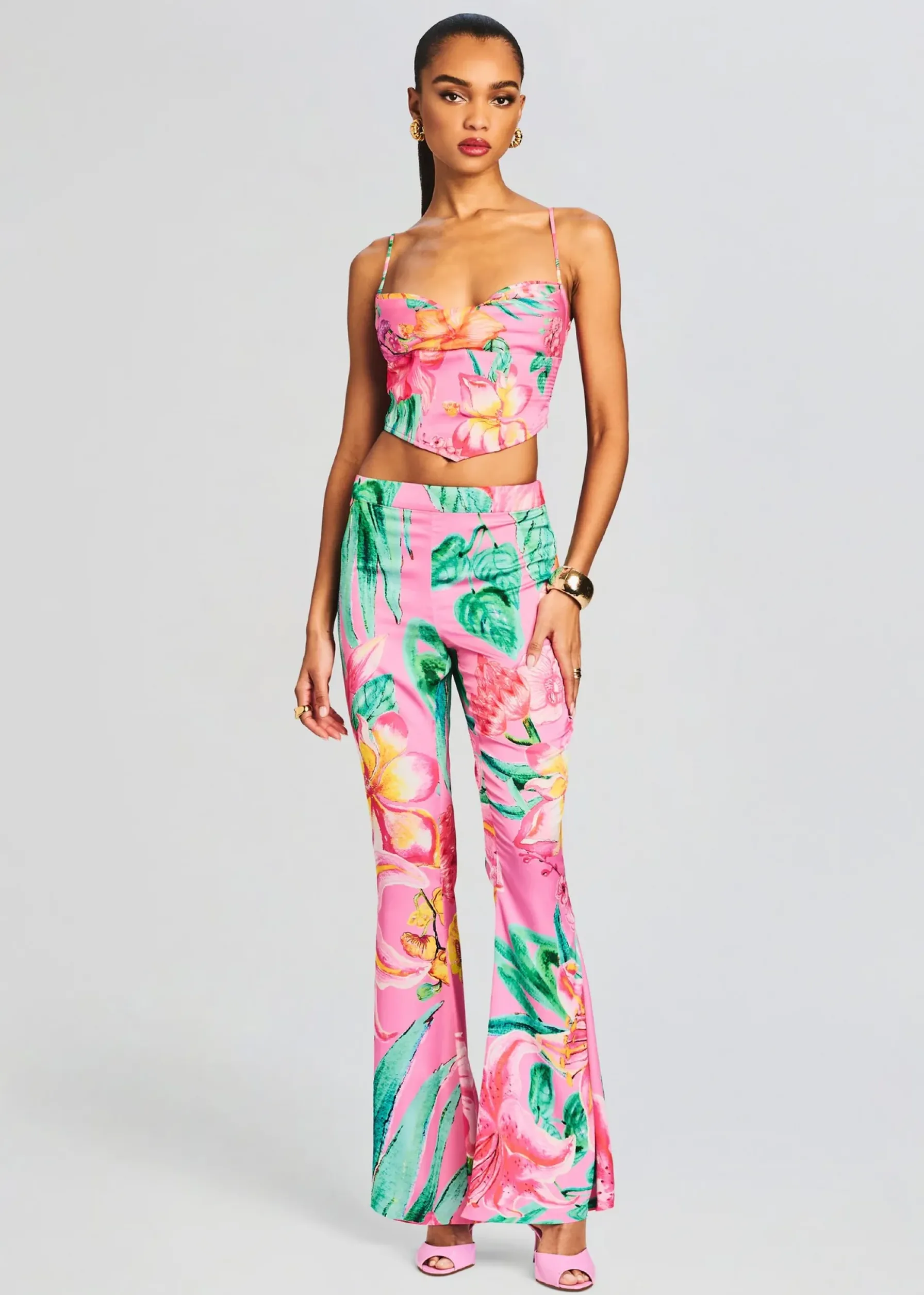 Retrofete Megan Pant Pink Floral Best Sale