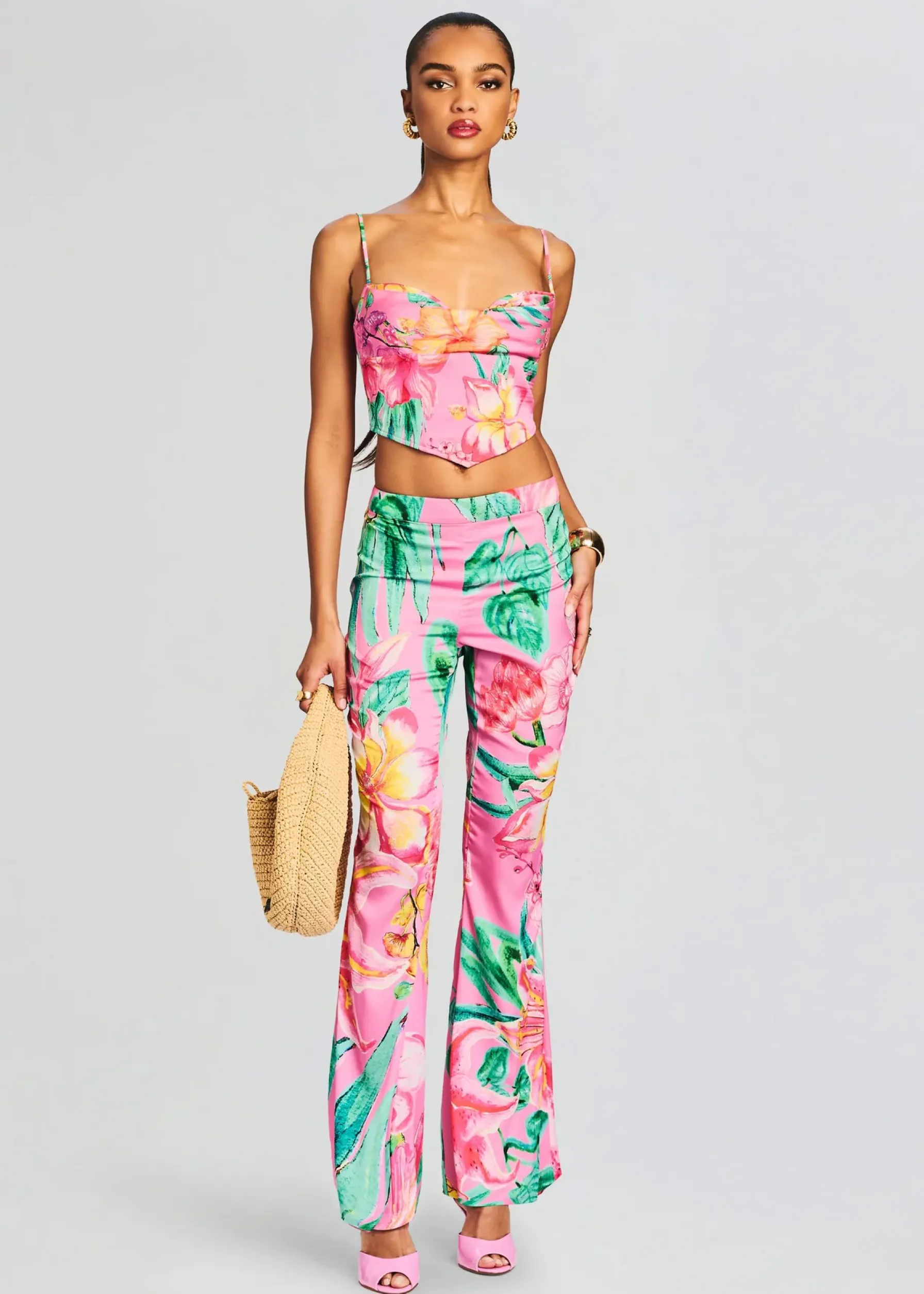 Retrofete Megan Pant Pink Floral Store