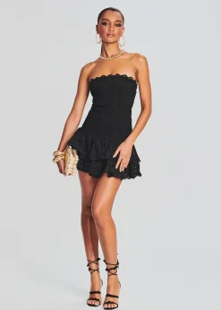 Retrofete Megan Short Dress Black Fruition Fashion