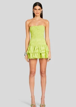 Retrofete Megan Short Dress Lime Punch Online