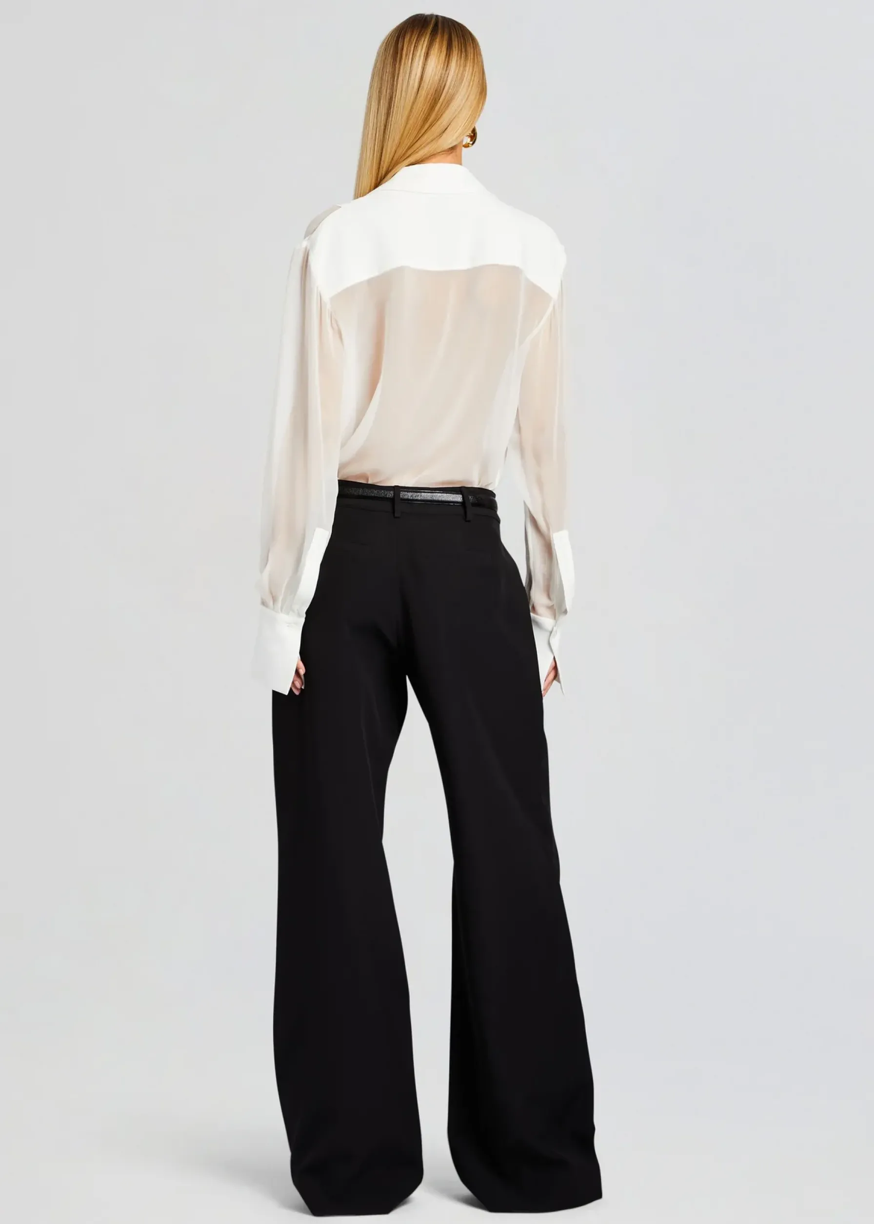 Retrofete Meghan Panelled Silk Blouse White Discount
