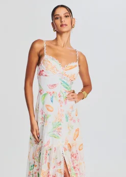 Retrofete Melia Long Dress White Fresca Outlet