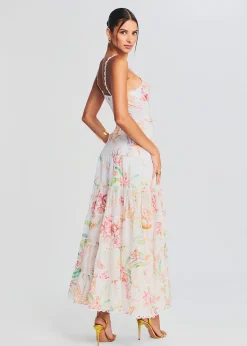 Retrofete Melia Long Dress White Fresca Outlet
