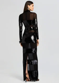 Retrofete Melina Sequin Dress Black Outlet