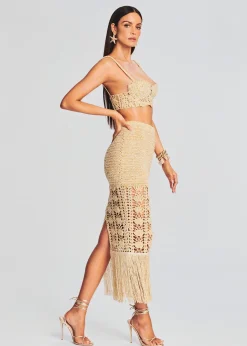 Retrofete Melody Crochet Top Gold Store