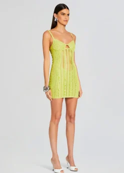 Retrofete Mercey Short Dress Lime Sham Best