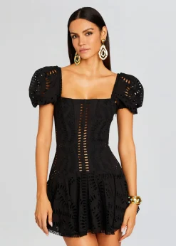 Retrofete Mexik Short Dress Black Samoa Discount
