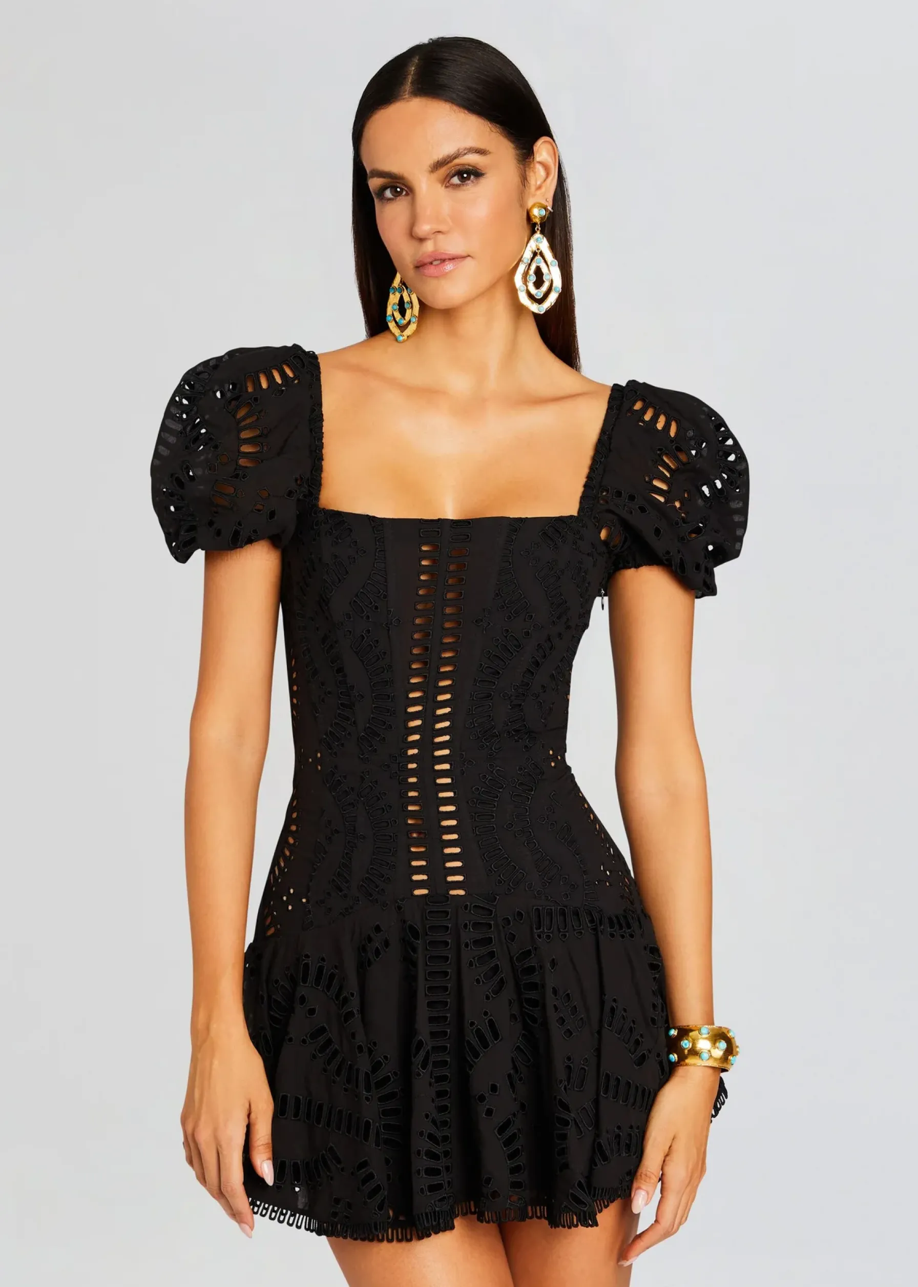 Retrofete Mexik Short Dress Black Samoa Discount