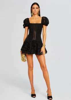 Retrofete Mexik Short Dress Black Samoa Cheap
