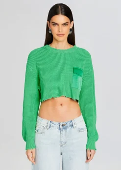 Retrofete Mid Cropped Devin Sweater Pistachio Flash Sale