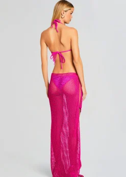 Retrofete Midi Net Sarong Hot Pink Fashion