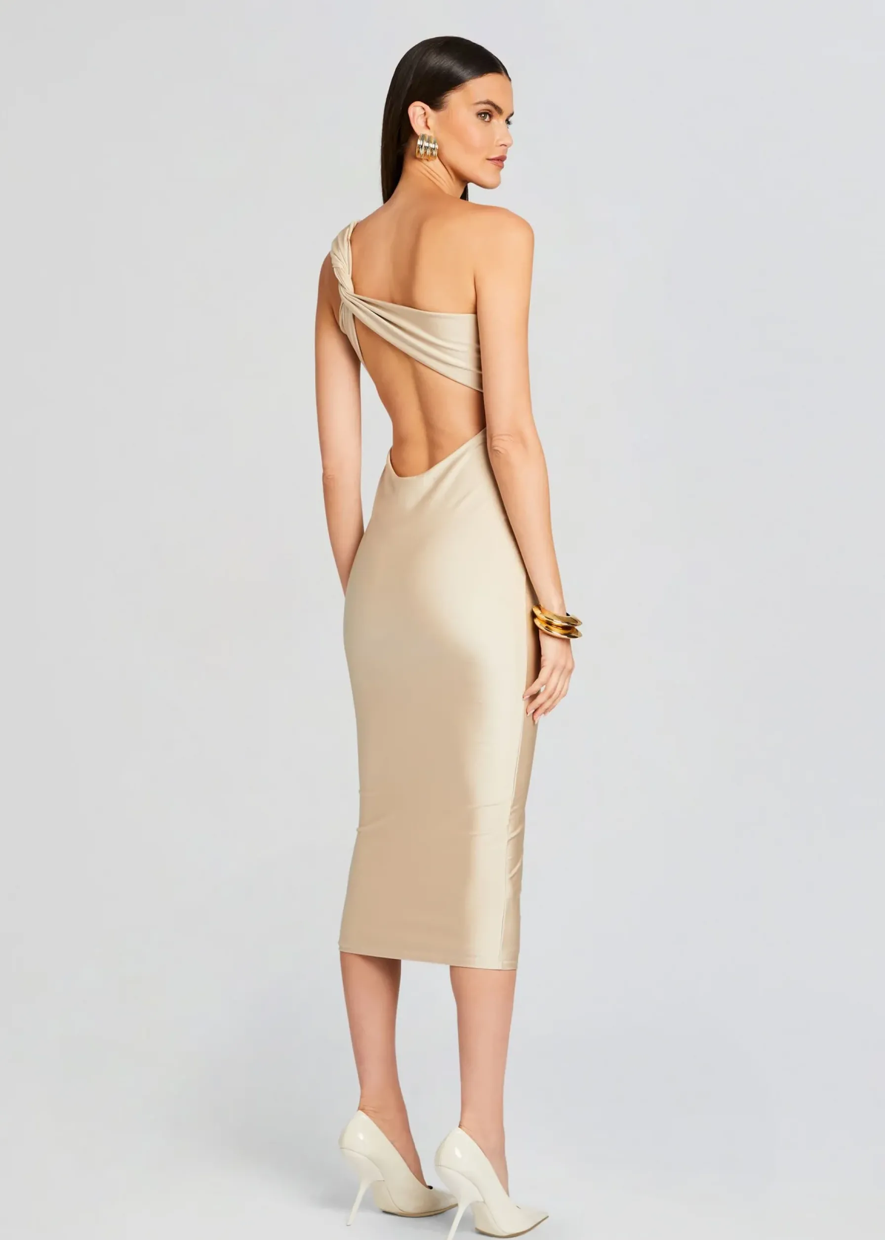 Retrofete Mildred Dress Gold New