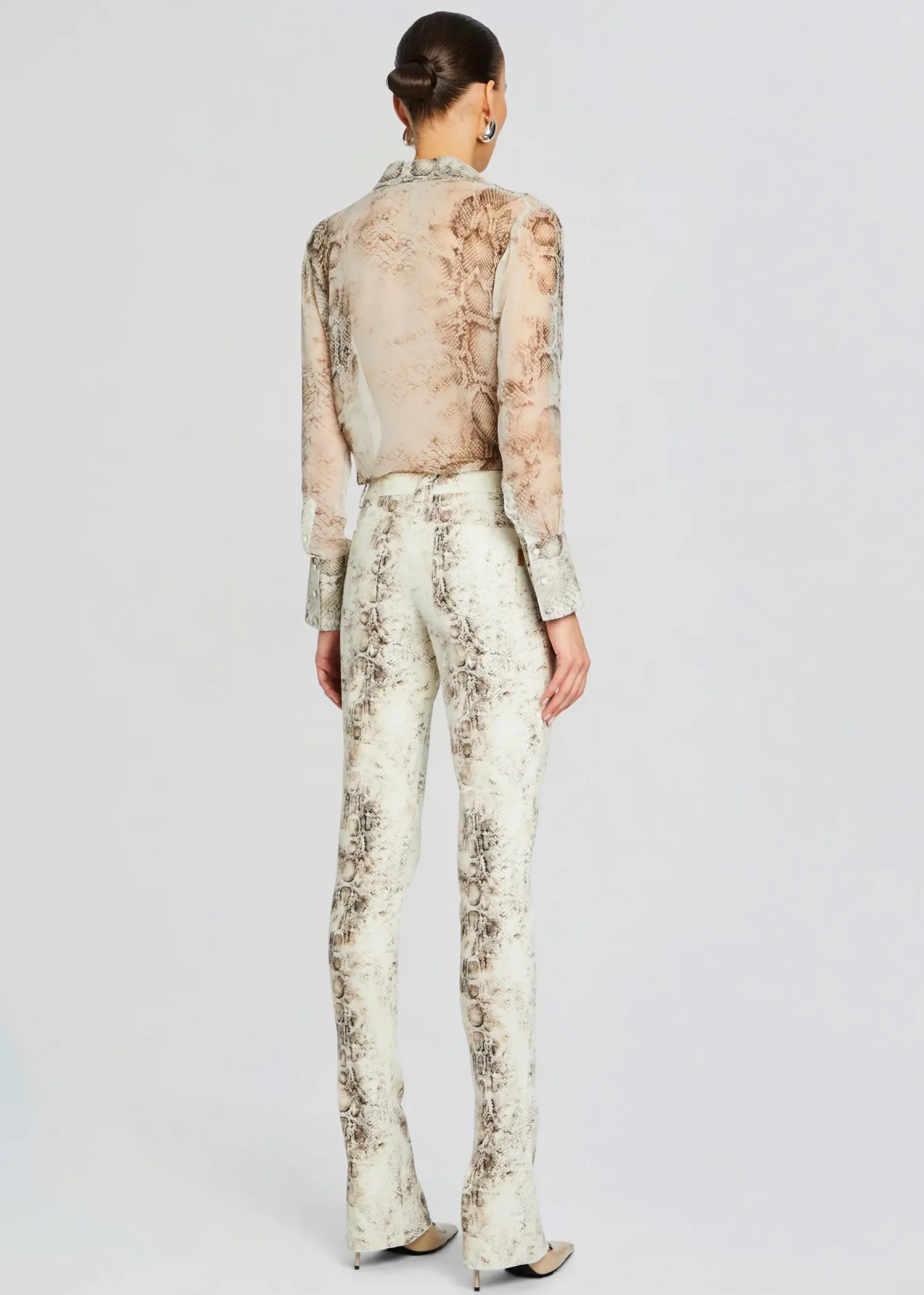 Retrofete Milena Silk Blouse Vintage Snake Clearance