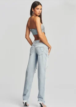 Retrofete Milos Embellished Chainmail Top Romano Denim Online