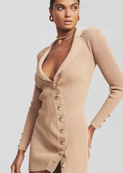 Retrofete Mimi Rib Knit Dress Nude Store