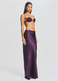 Retrofete Monet Silk Bra Eggplant Flash Sale