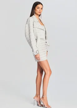 Retrofete Mora Embellished Leather Jacket Optic White Online