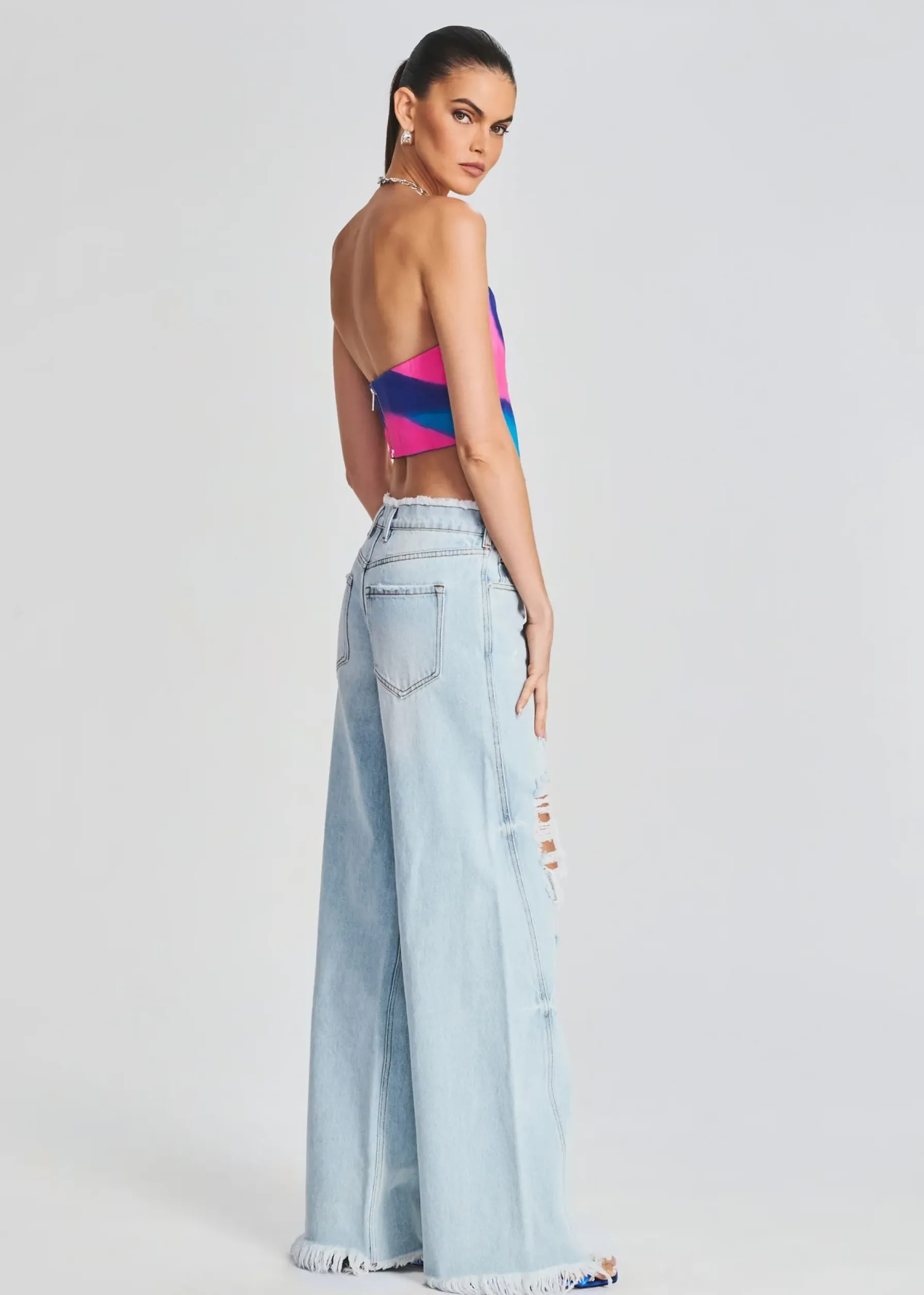 Retrofete Mountain Wide Leg Jean Skylight Best