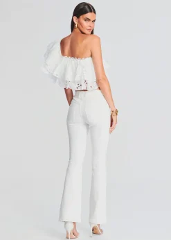 Retrofete Murphy Mid Rise Jean White Cheap