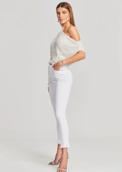 Retrofete Myles Sequin Top Iridescent White Fashion