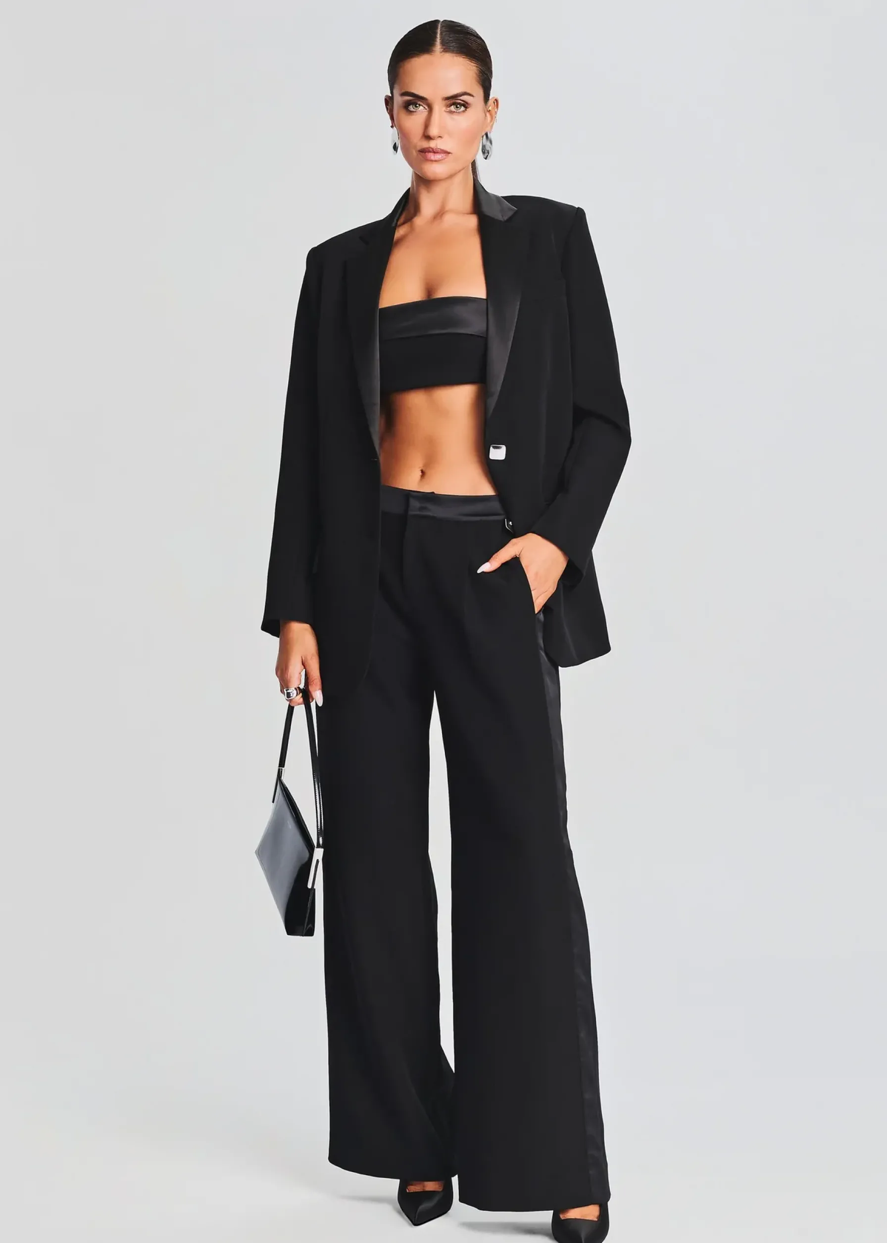 Retrofete Natal Blazer Black w/ Satin New