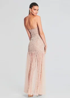Retrofete Nicole Lace Dress Dusty Peach Sale