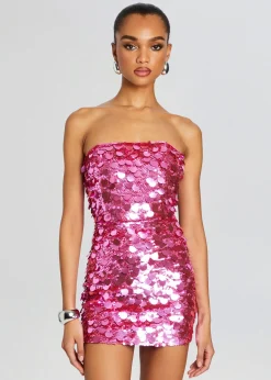 Retrofete Nolia Sequin Embellished Dress Candy Pink Best Sale