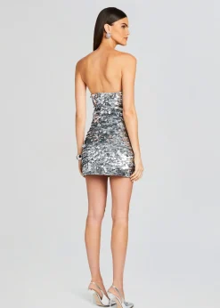 Retrofete Nolia Sequin Embellished Dress Silver Best