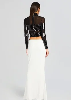 Retrofete Nyx Sequin Top Black New