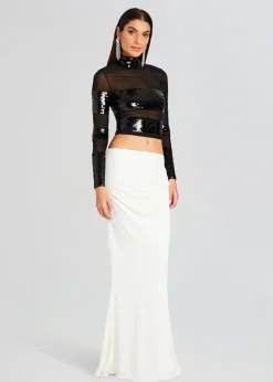 Retrofete Nyx Sequin Top Black Cheap
