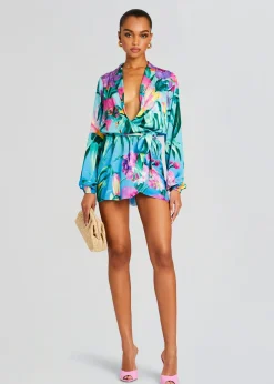 Retrofete Ocean Mini Dress Turquoise Clearance
