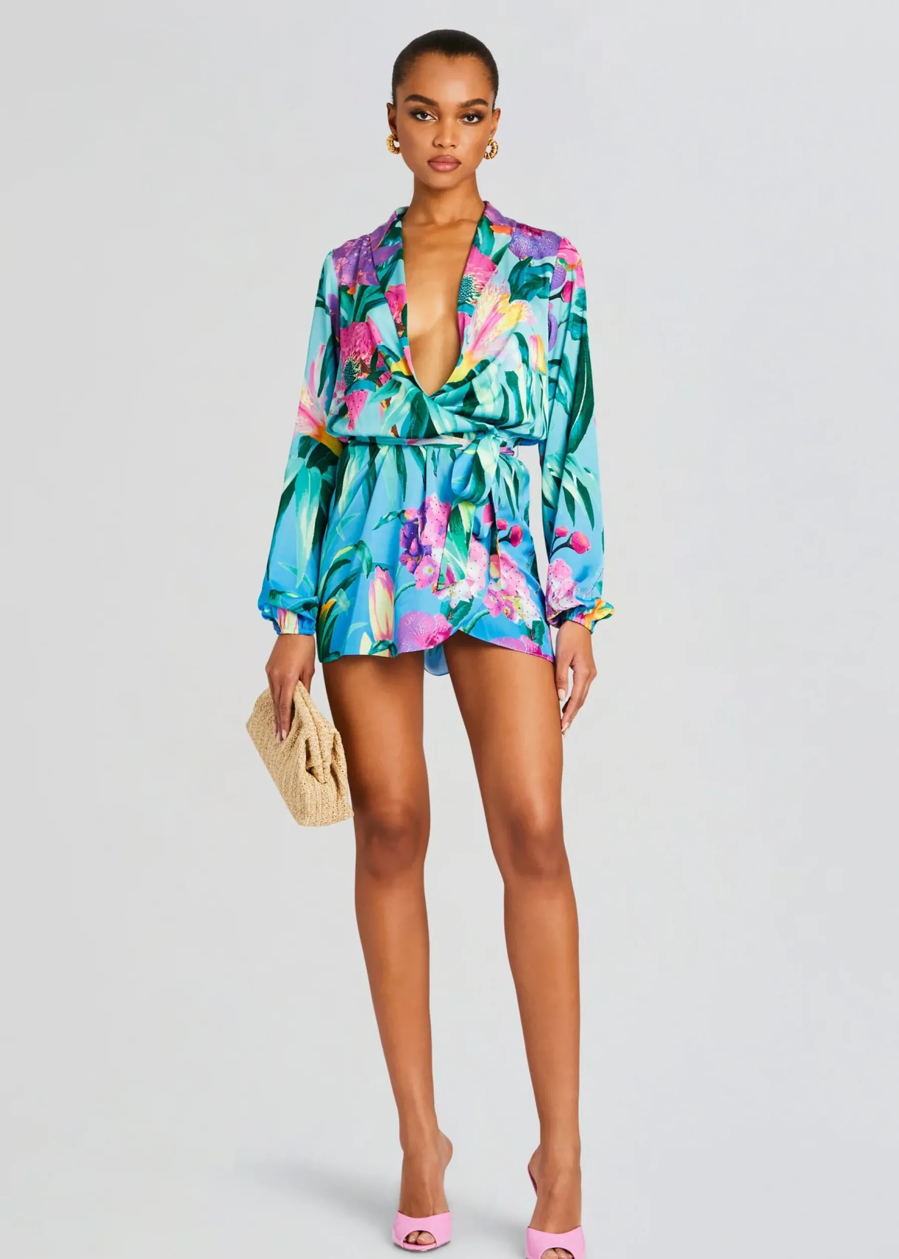Retrofete Ocean Mini Dress Turquoise Clearance
