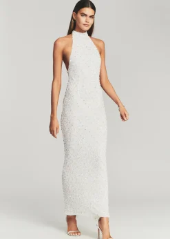 Retrofete Olivia Sequin Dress White Store