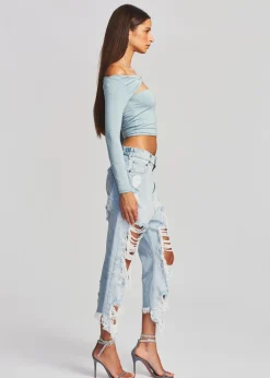 Retrofete Omar Drop Boyfriend Jean Light Laguna Best Sale