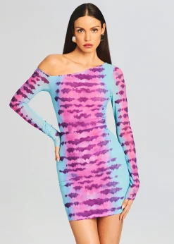 Retrofete Opal Short Dress Turquoise and Pink Online