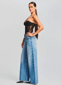 Retrofete Otto Lace Bodysuit Black Cheap